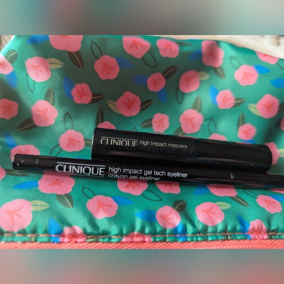 Clinique Other - Clinique Makeup Bag + Mascara & Eyeliner